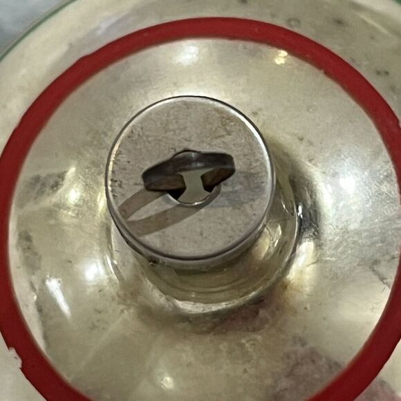 Vintage 1950’s Mercury Glass & Striped Ornament**U.S.A.**3.5”H** - Picture 7 of 9